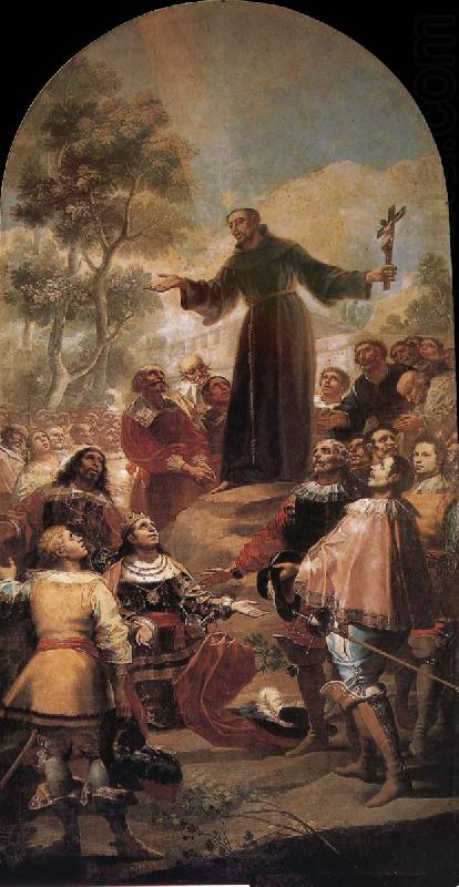 Francisco Goya St Bernardino of Siena preaching before Alfonso V of Aragon